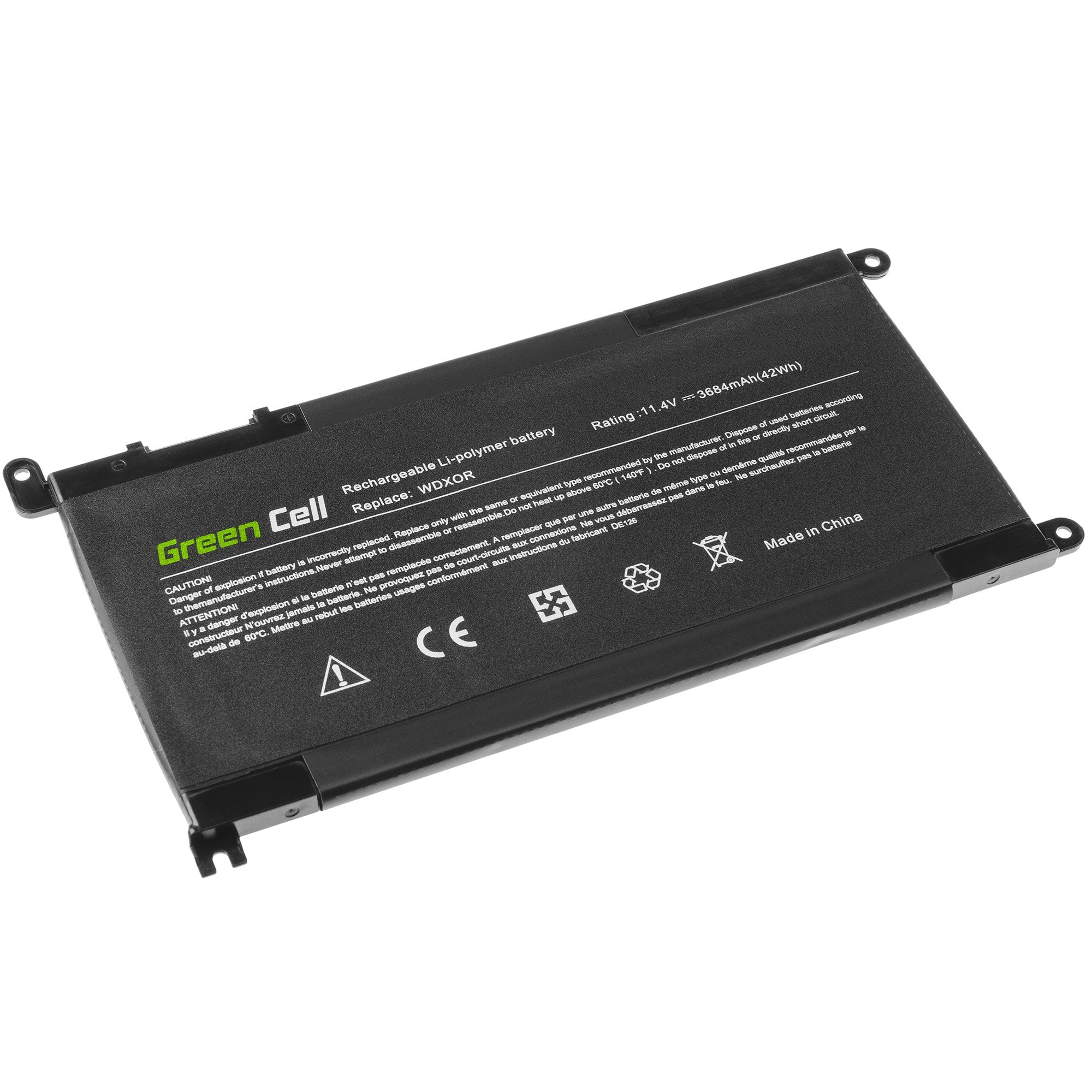 Green Cell laptop batteri till Dell Inspiron 13 WDX0R WDXOR 5570 Vostro 14