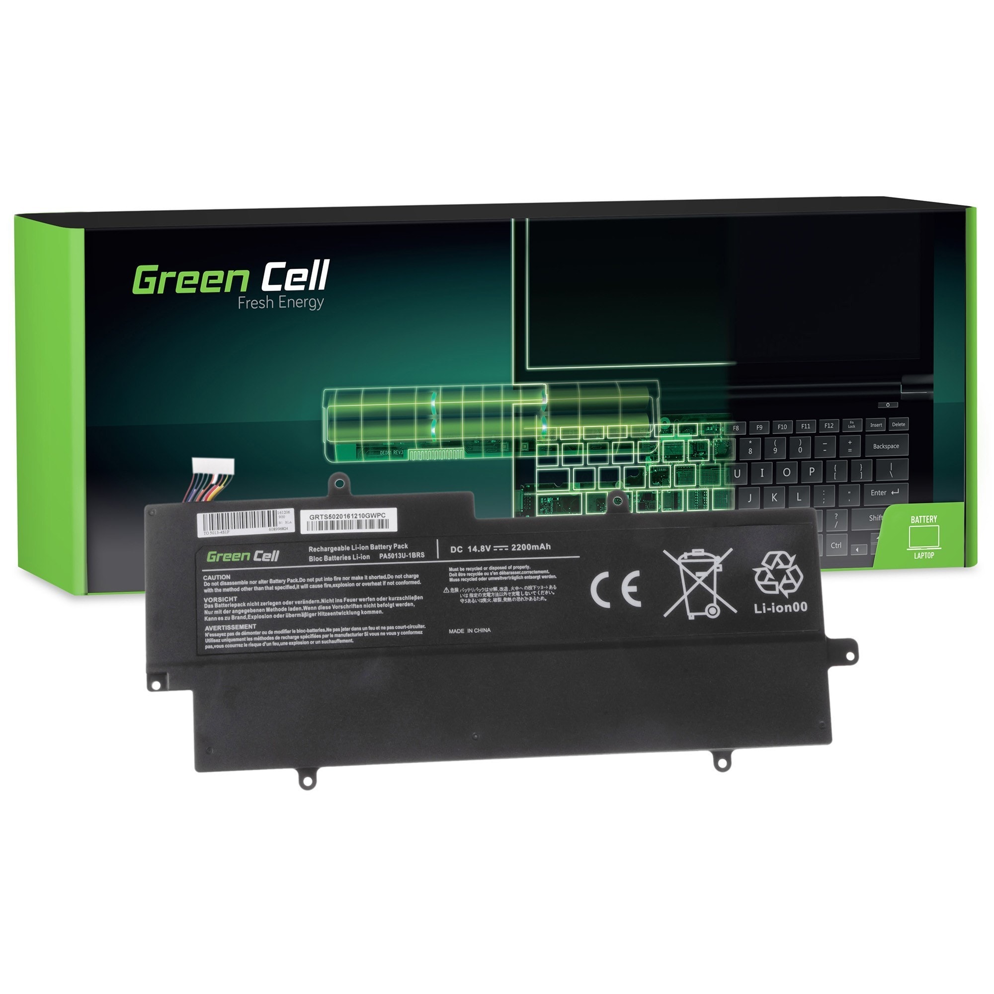 Green Cell laptop batteri till Toshiba Portege Z830 Z835 Z930 Z935 / 14,4V 1900mAh
