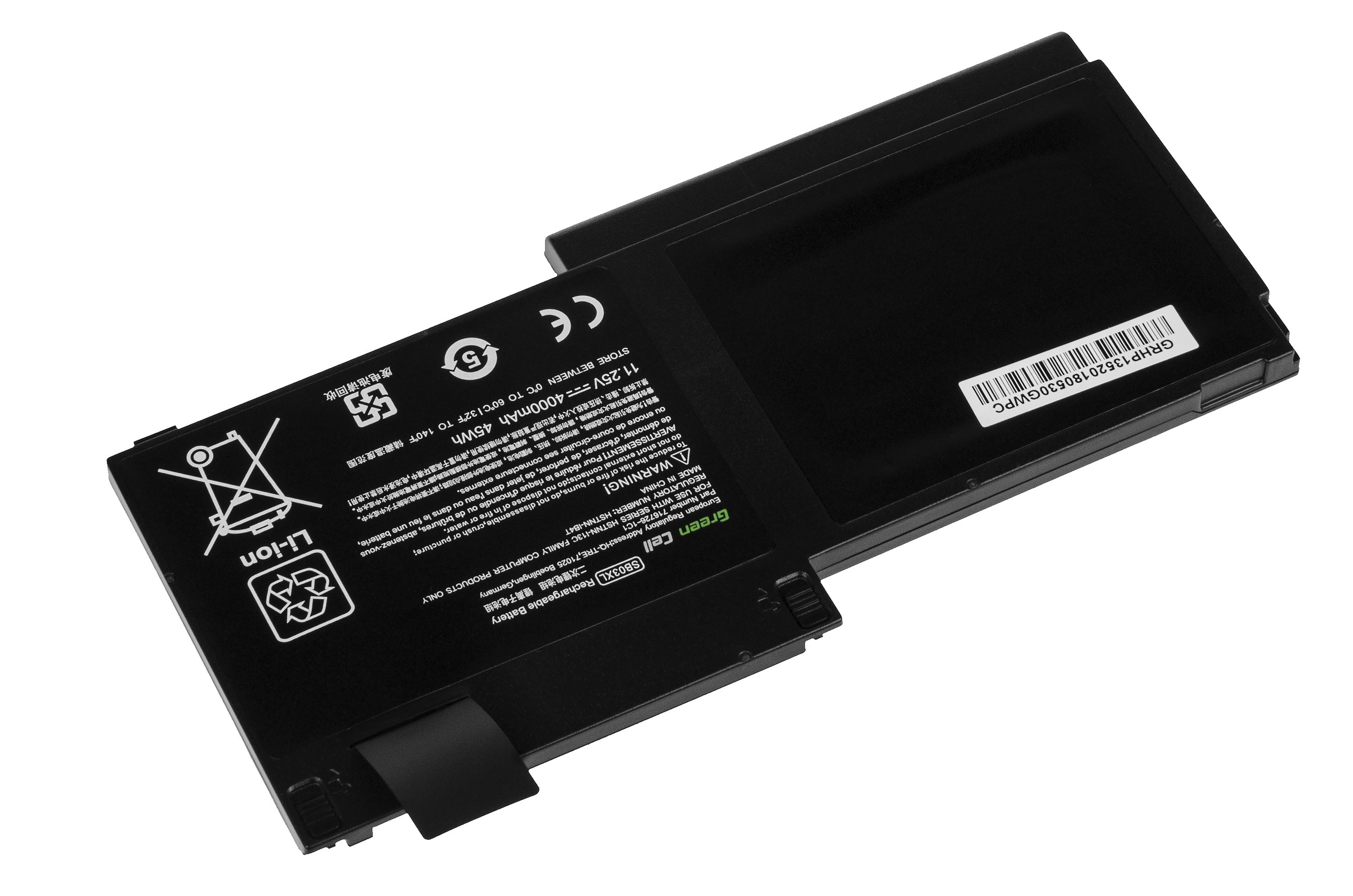 Green Cell laptop batteri till HP EliteBook 720 G1 G2 820 G1 G2 / 11,25V 4000mAh
