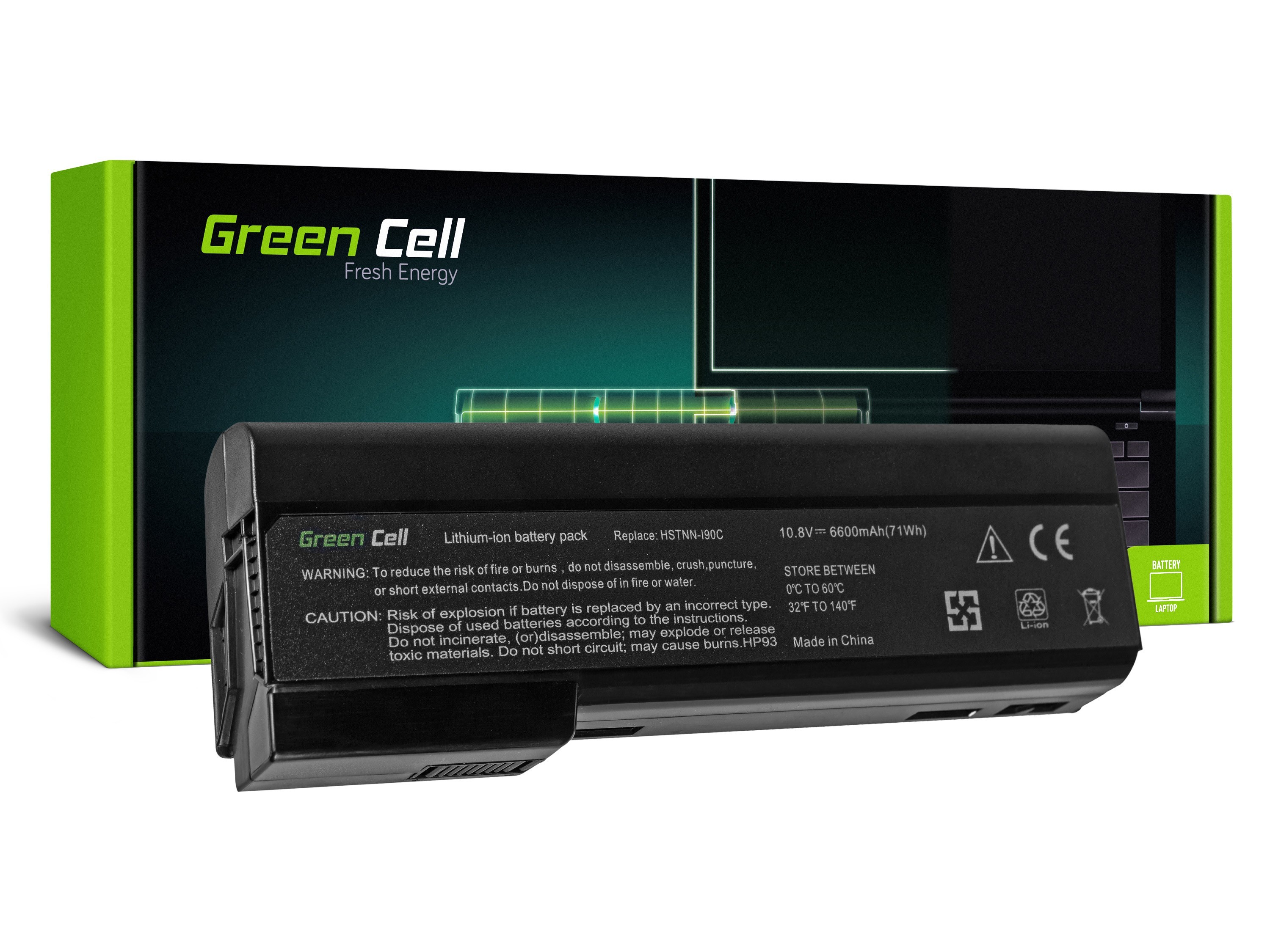 Green Cell laptop batteri till HP EliteBook 8460p ProBook 6360b 6460b