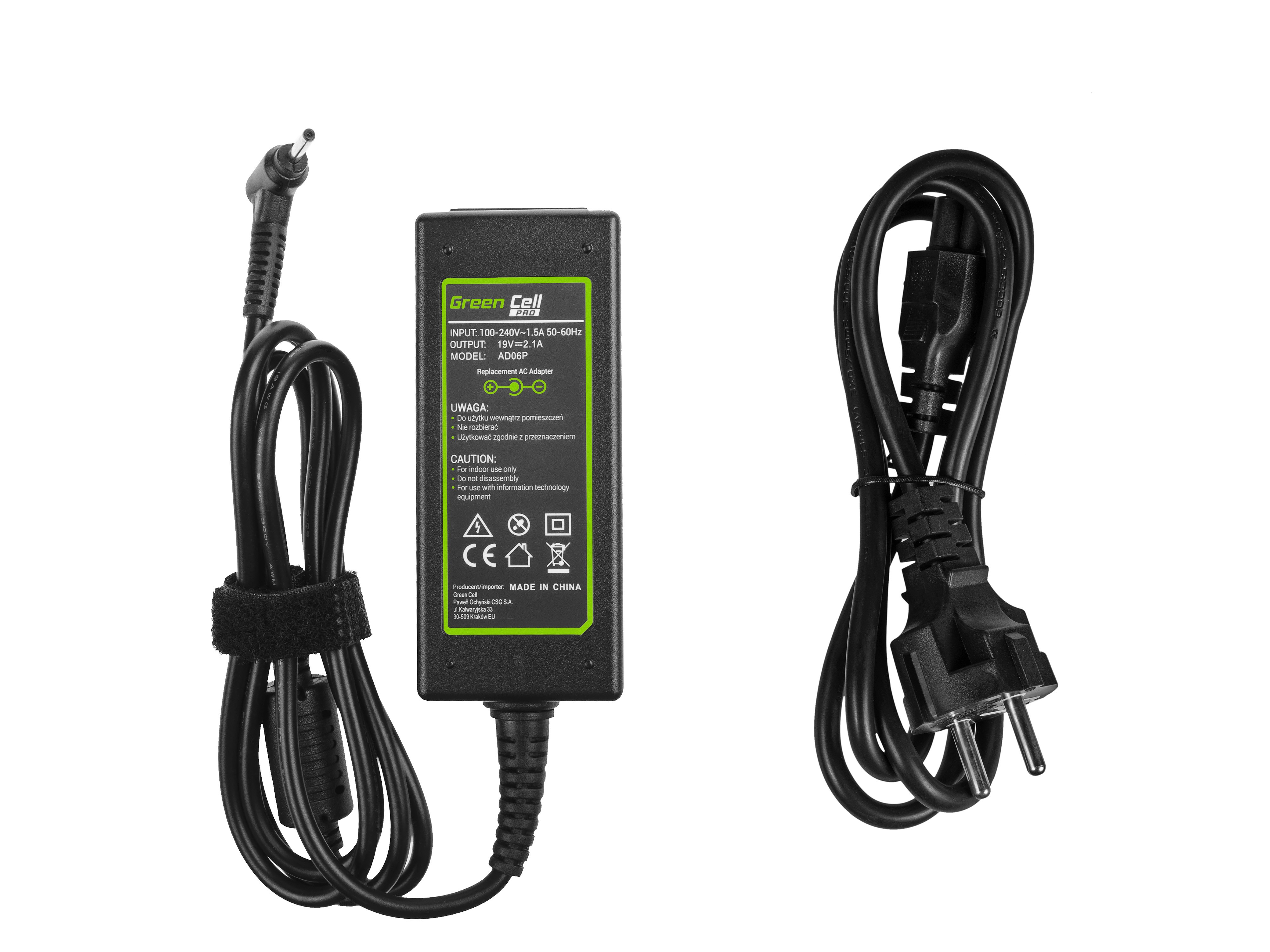 Green Cell laddare / AC Adapter till AC Adapter Asus Eee PC 1001PX 1001PXD 1005HA 1201HA