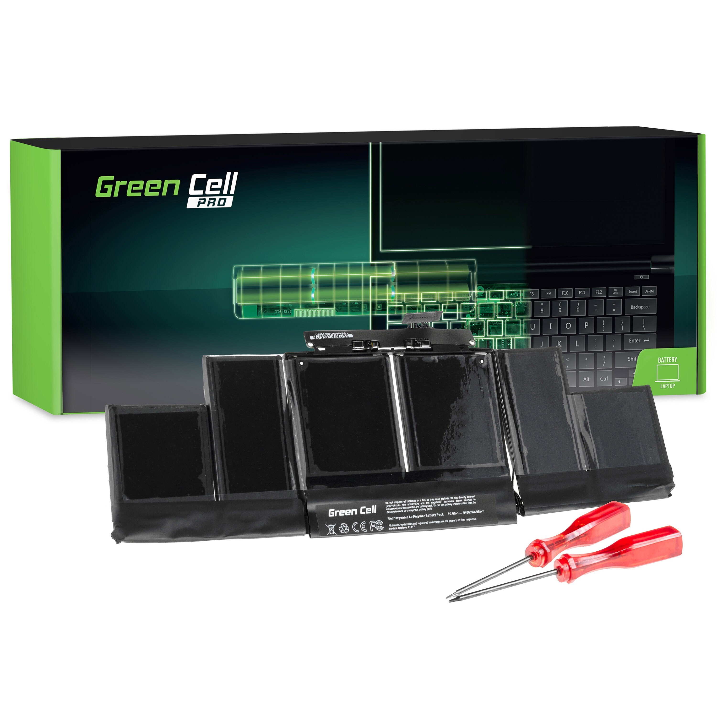 Green Cell PRO laptop batteri till Apple Macbook Pro 15 A1398 (Mid 2012, Early 2013)
