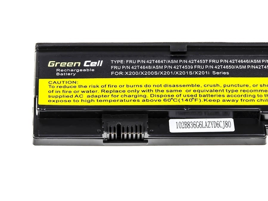 Green Cell laptop batteri till Lenovo ThinkPad X200 X201 X200s X201i / 11,1V 4400mAh