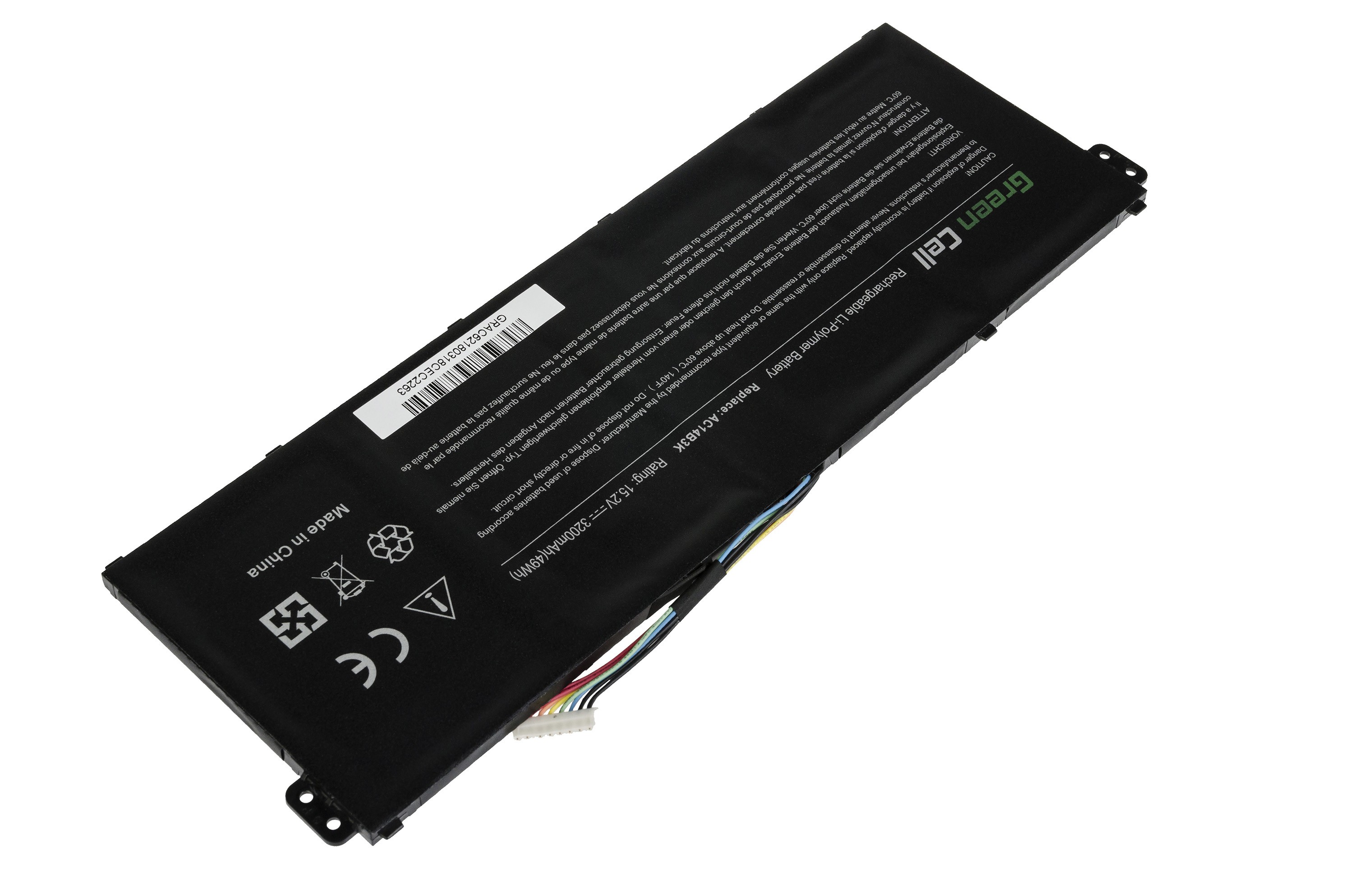 Green Cell laptop batteri till Acer Aspire 5 A515 A517 E15 / 15,2V 3000mAh