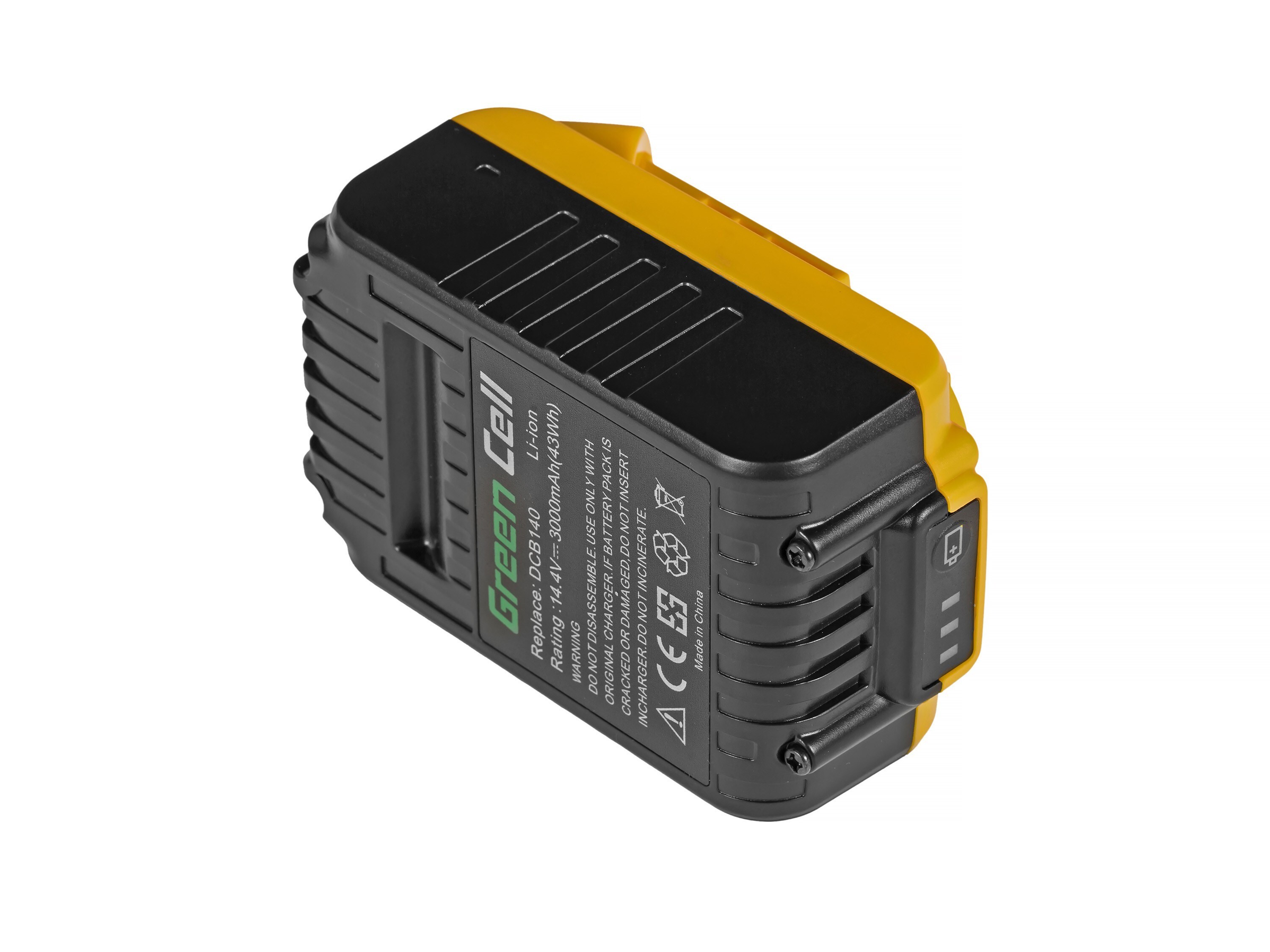 Green Cell verktygsbatteri tillDeWalt DCB140 DCB141 DCB142 14.4V 3Ah