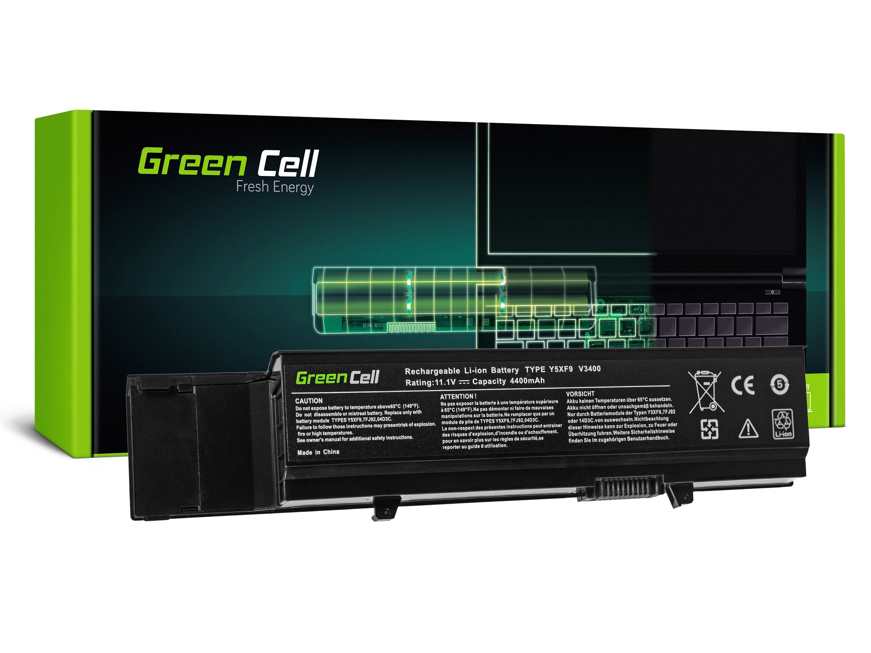 Green Cell laptop batteri till Dell Vostro 3400 3500 3700 Precision M40 M50