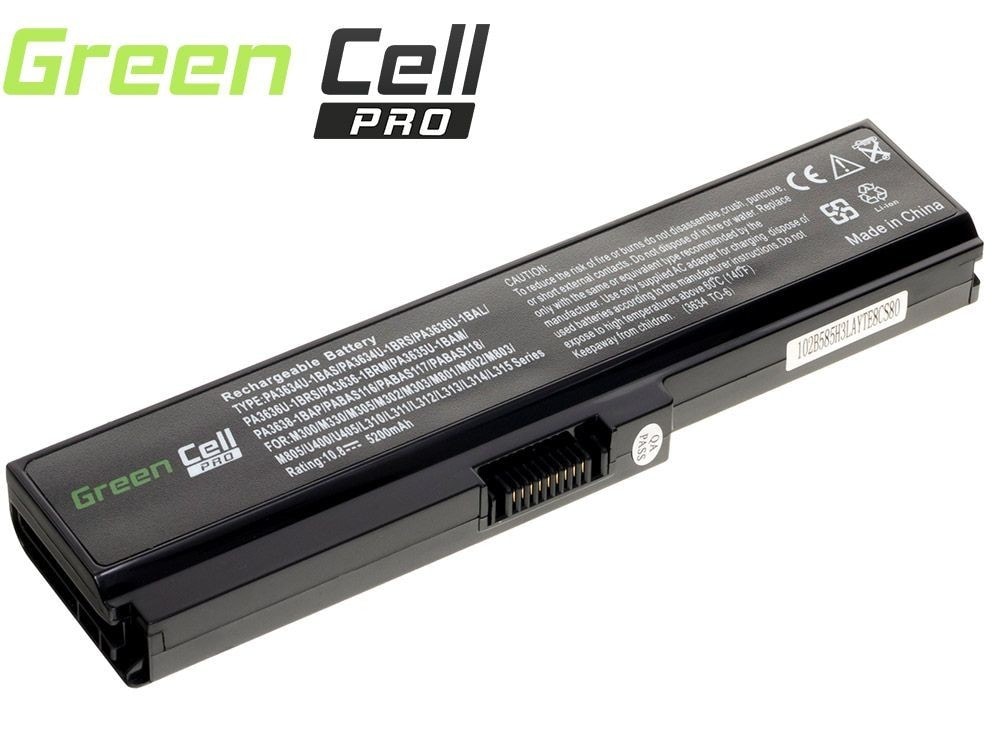 Green Cell PRO laptop batteri till Toshiba Satellite C650 C650D / 11,1V 5200mAh
