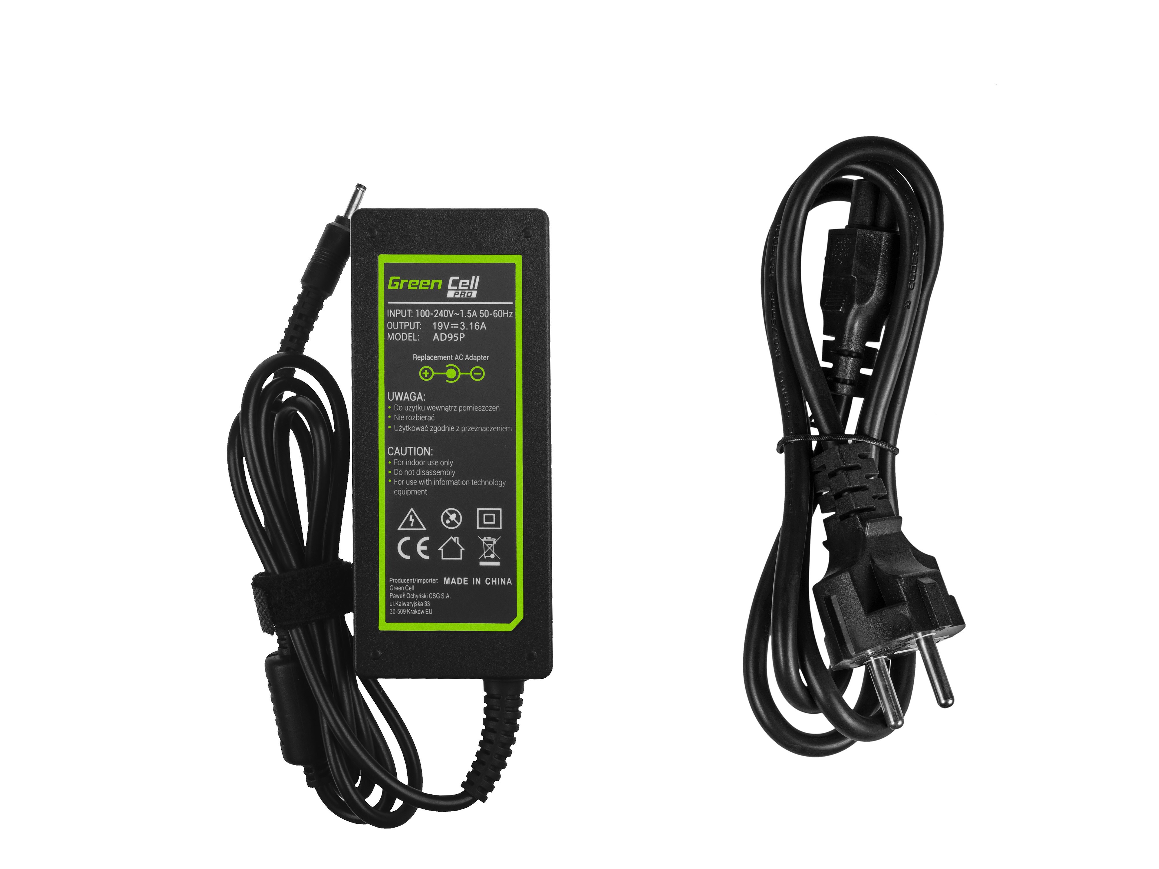 Green Cell PRO laddare / AC Adapter till Samsung NP730U3E ATIV Book 5