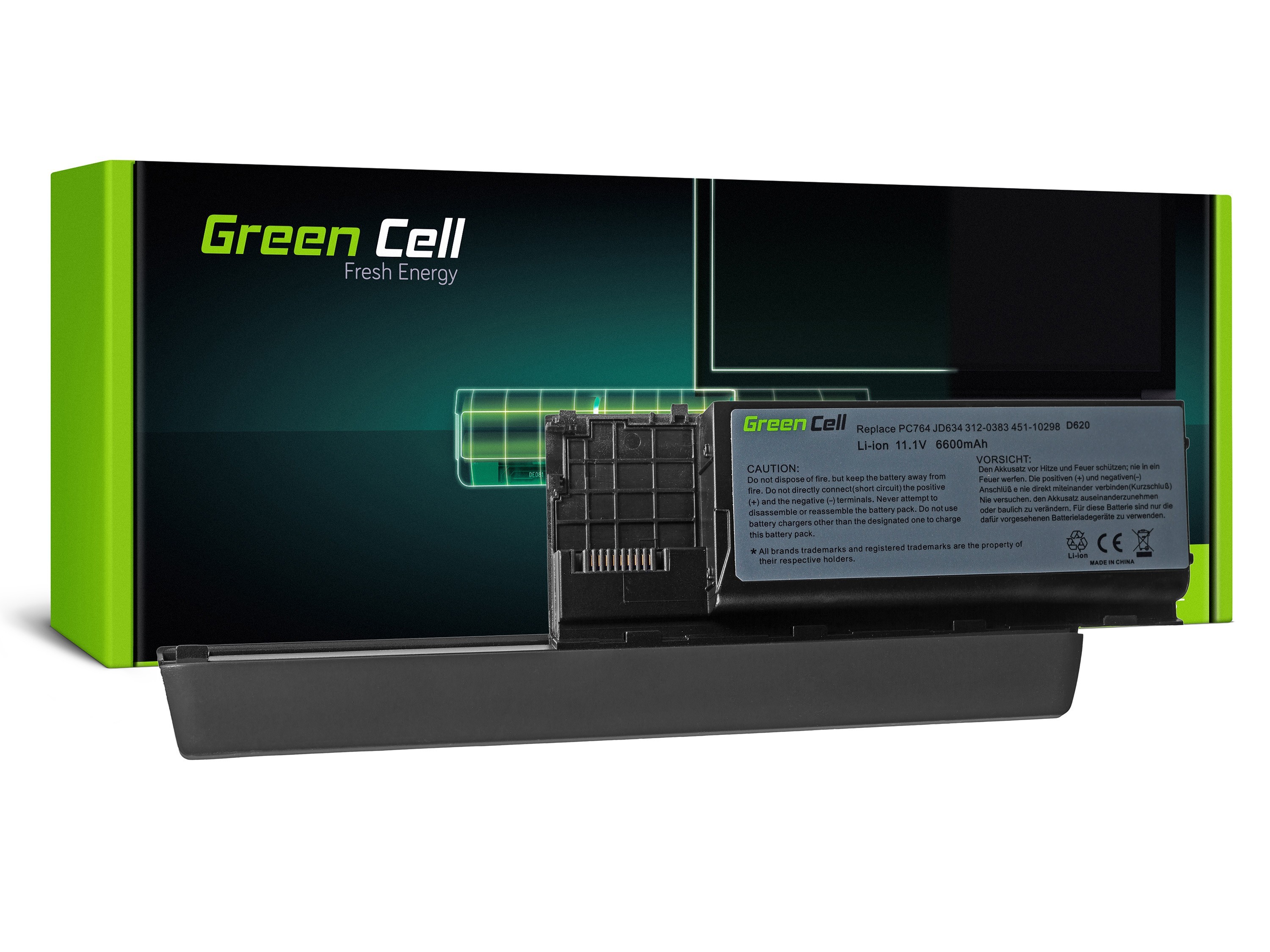 Green Cell laptop batteri till Dell Latitude D620 D630 D630N