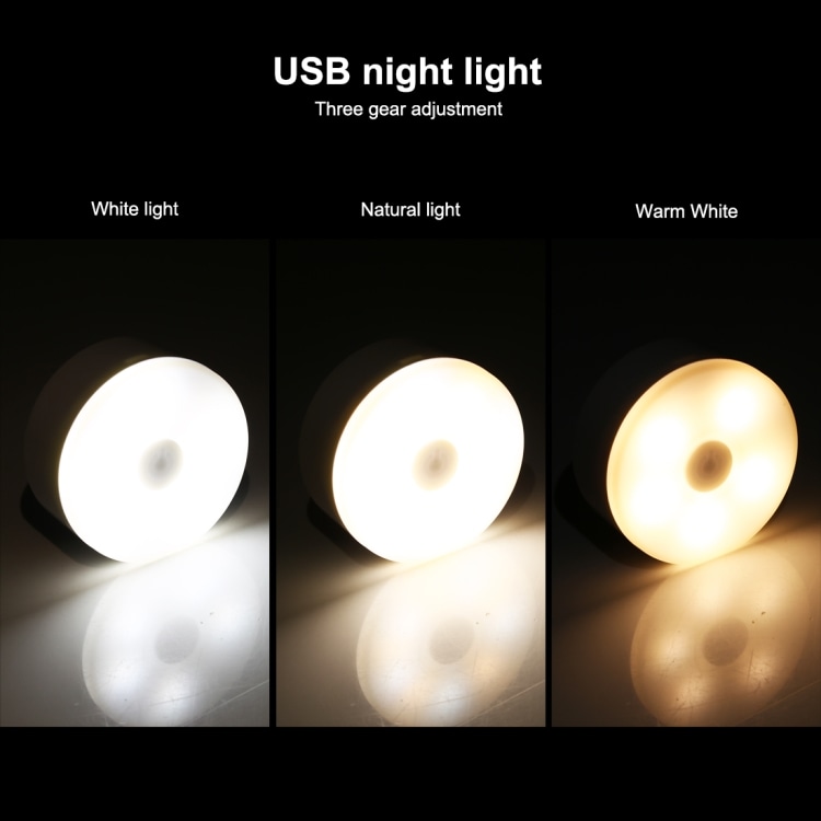 LED nattlampa med 3 färgstyrkor