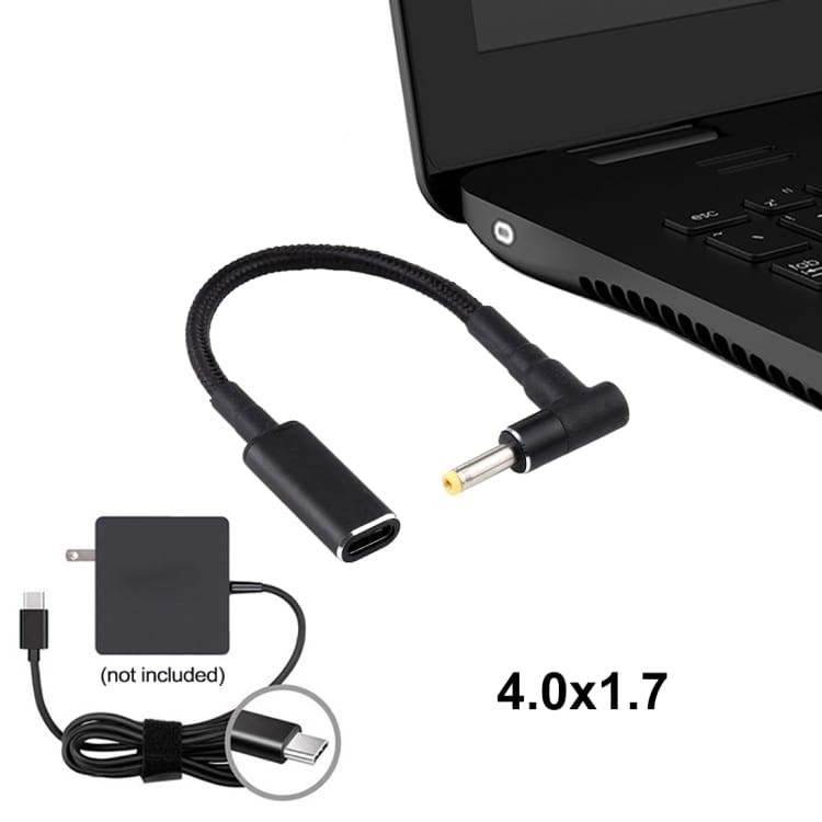 4.0 x 1.7mm till USB-C adapter