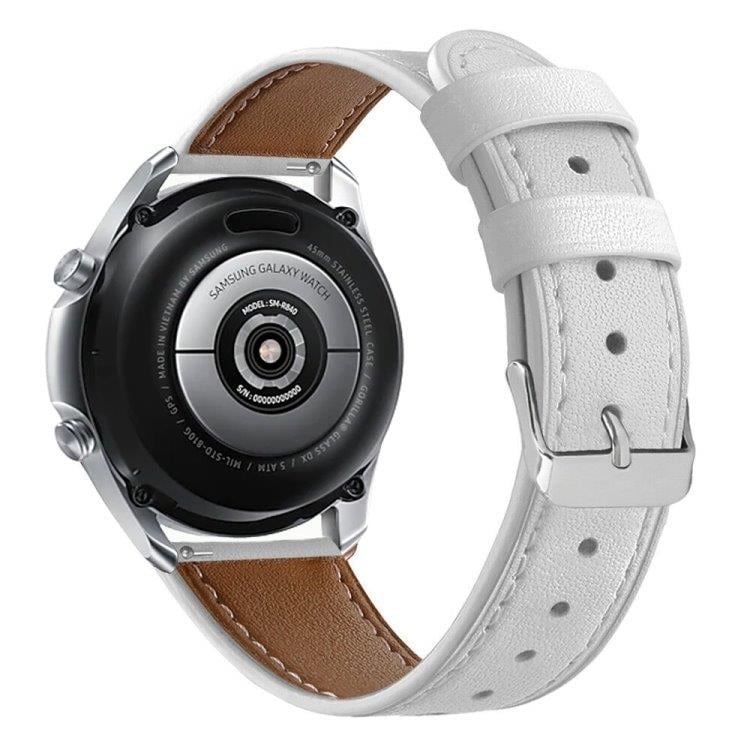 Armband i konstläder till Galaxy Watch 3 45mm - Vit