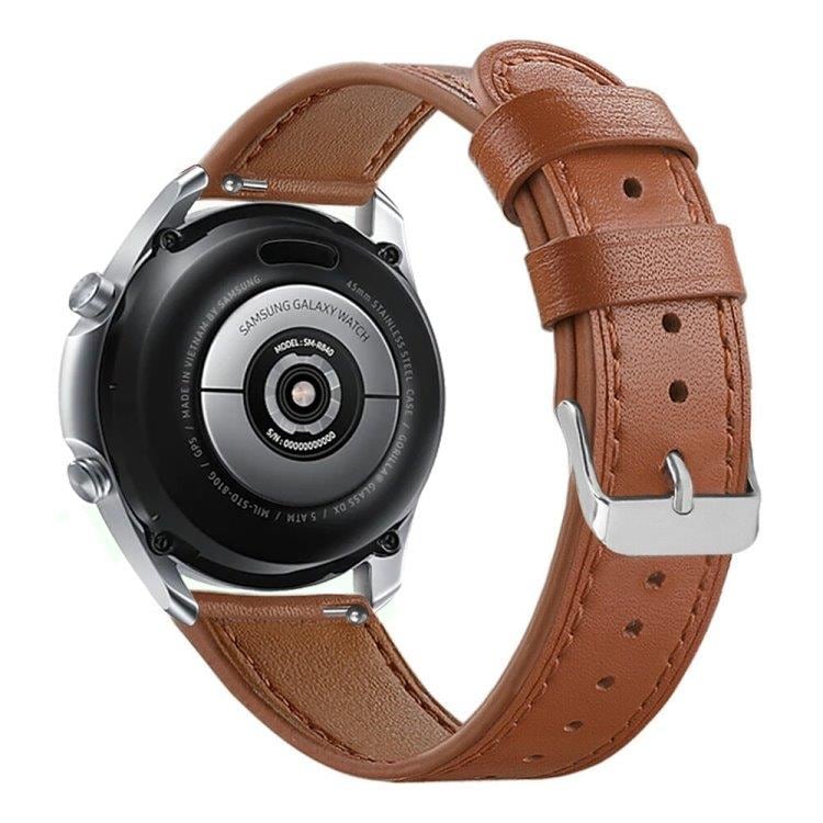 Armband i konstläder till Galaxy Watch 3 45mm - Brun