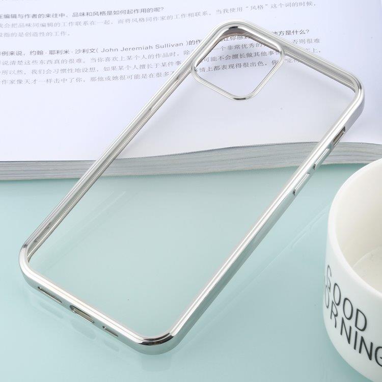 Ultratunt genomskinligt mobilskal med silverkanter till iPhone 12 Mini