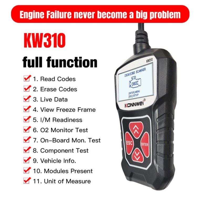 Konnwei KW310  - OBD2 ELM327 Scanner Bildiagnostik