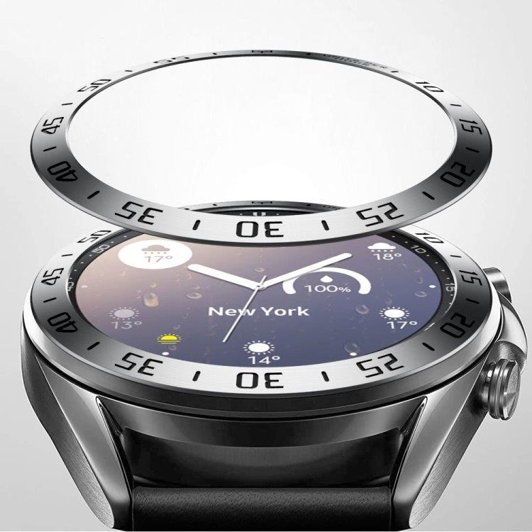 Klockram till Samsung Galaxy Watch 3 41mm - Silverring med svarta tecken