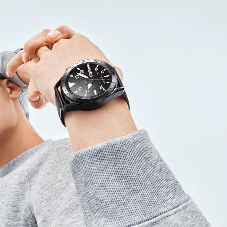 Klockram till Samsung Galaxy Watch 3 45mm - Silverring med svarta tecken
