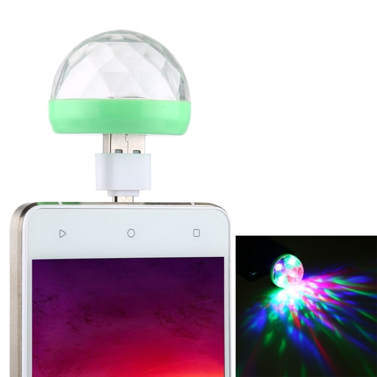 Discobelysning till smartphones med Micro-USB-Adapter
