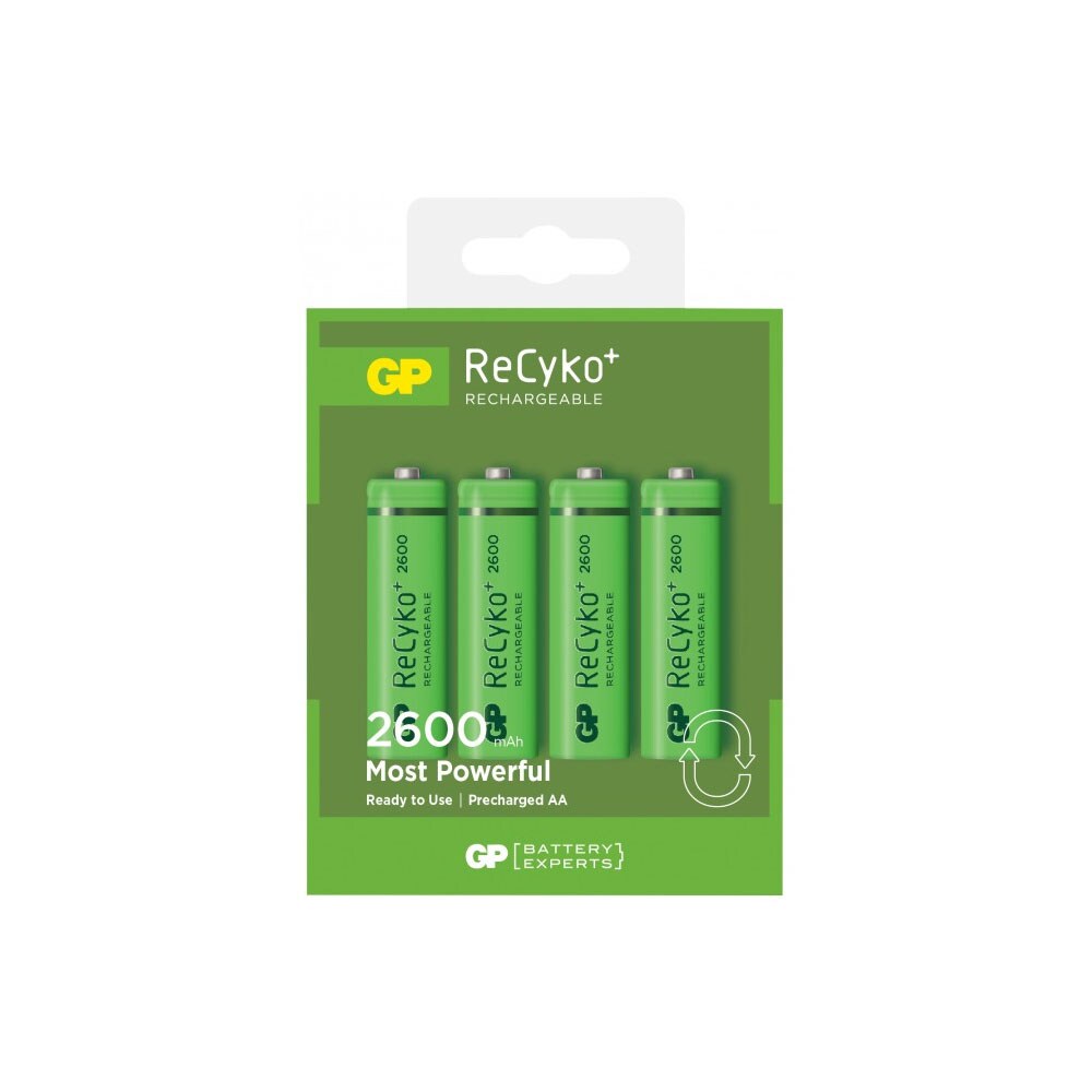 GP ReCyko AA-Batterier 2600mAh 4-pack