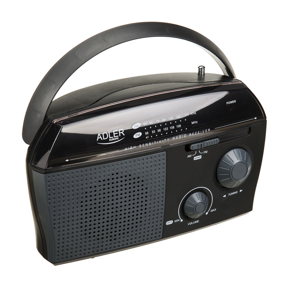 Batteridriven Fm-radio / Bärbar radio från Adler