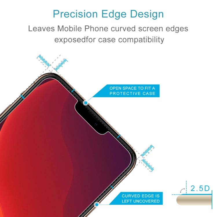 0.26mm 9H 2.5D Tempereret skærmskåner til iPhone 12 / 12 Pro