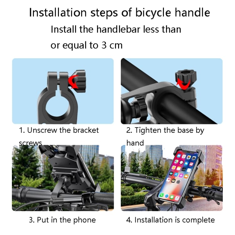 Roterbar mobilhållare till cykelstyret