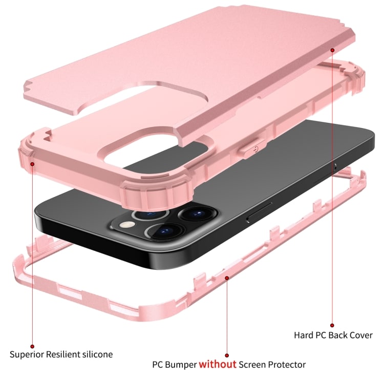 Mobilskal med robusta hörn till iPhone 12 / 12 Pro - Rosa