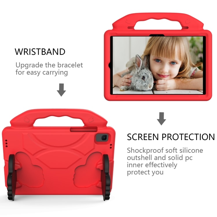 Skyddande fodral med handtag till Samsung Galaxy Tab A7 10.4(2020)T500/T505 - Röd