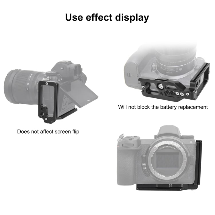 1/4" Kameraplatta med vertikal vinkel till Nikon Z6 & Z7