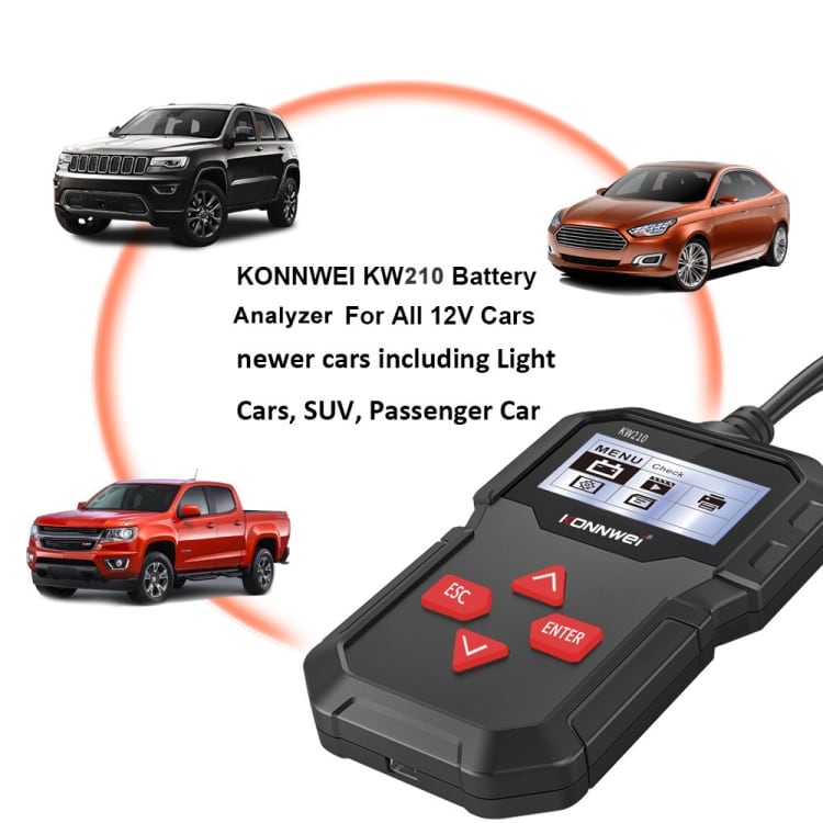 KONNWEI KW210 Felkodsläsare till bilbatteri