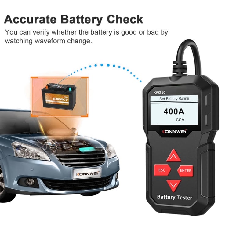 KONNWEI KW210 Felkodsläsare till bilbatteri