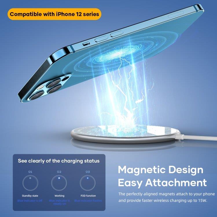 Magnetisk laddplatta till iPhone 12 mini / 12 / 12 Pro / 12 Pro Max