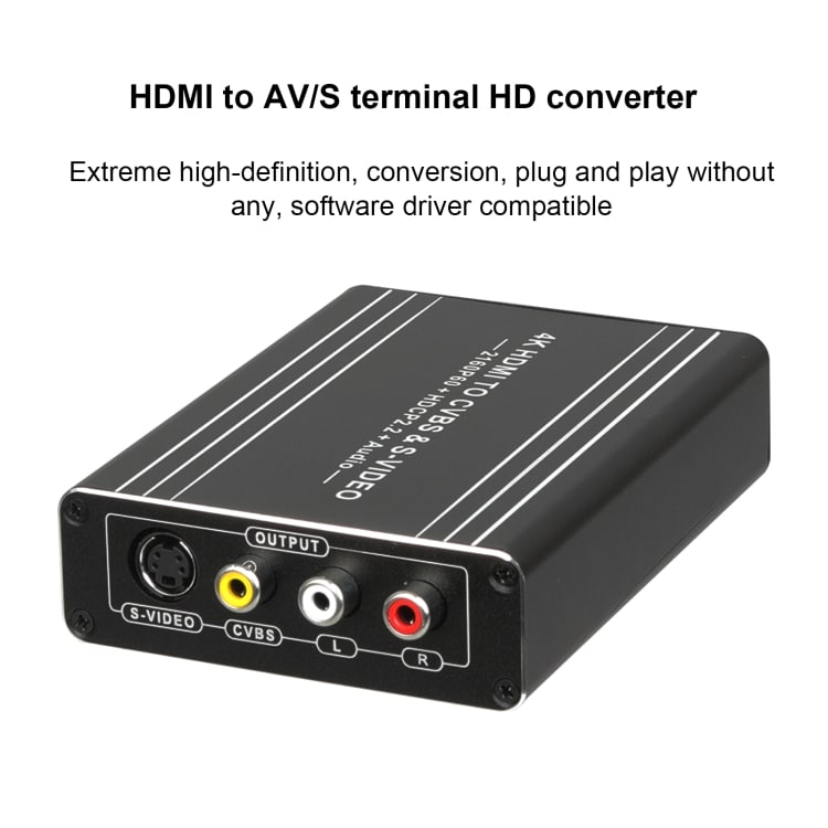 4K HDMI till CVBS & S-Video konverterare