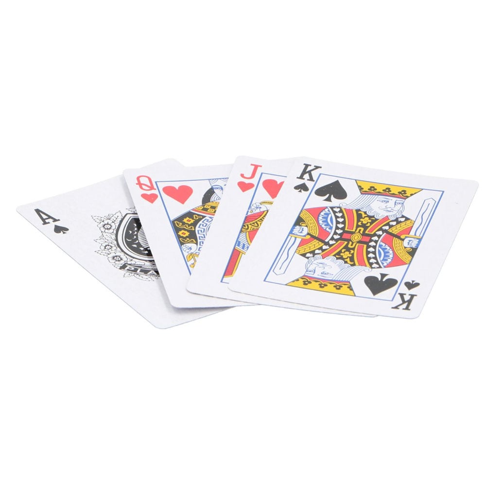 Pokerset med marker, kortlek och tärningar