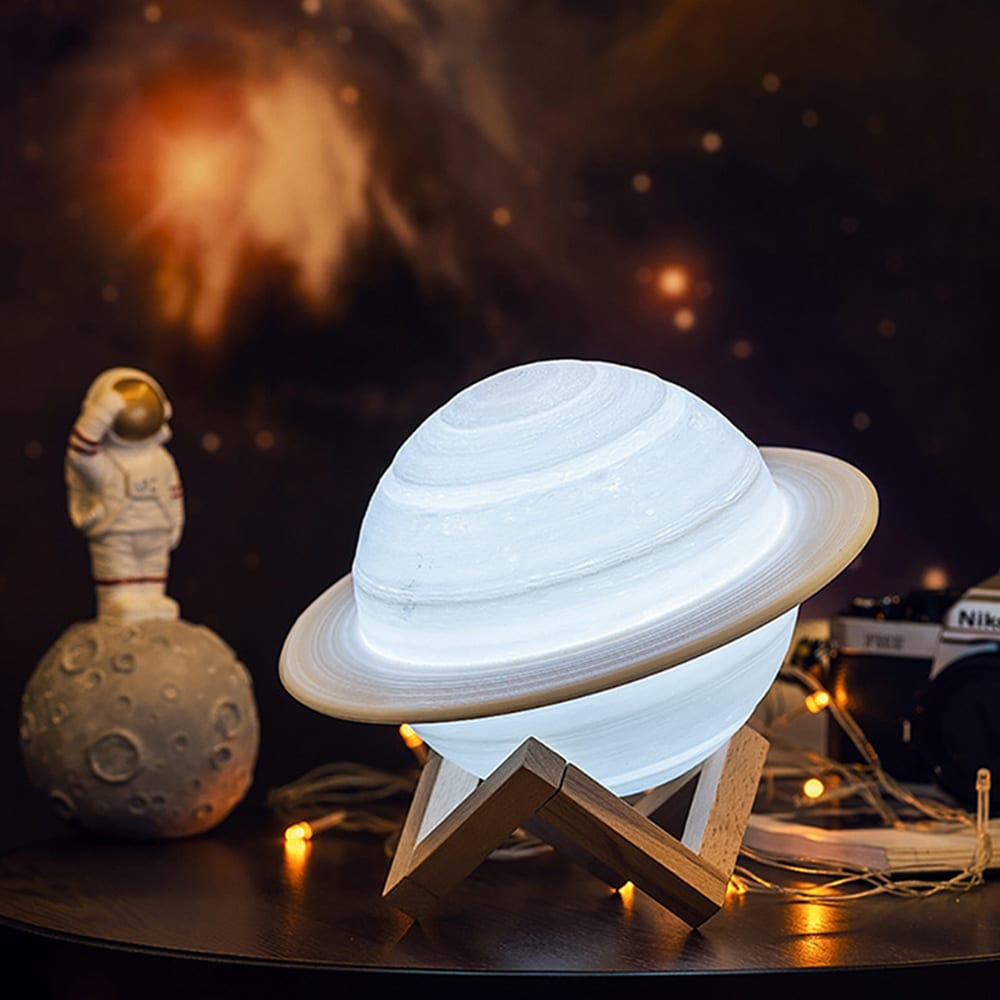 LED-lampa Saturnus med RGB-färger
