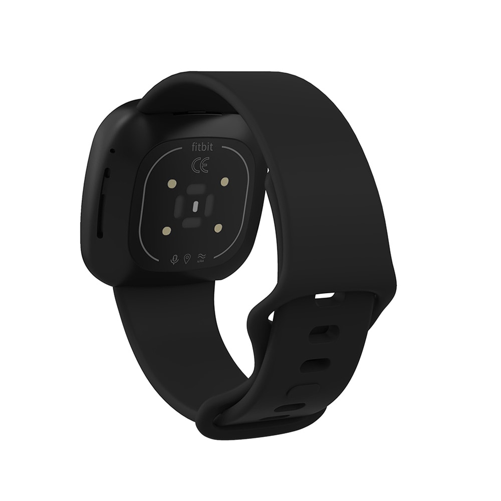 Silikonarmband Fitbit Versa 3 Svart - Large