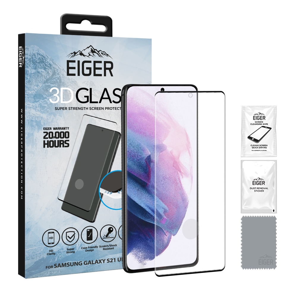 Eiger 3D Case Friendly Skärmskydd Samsung Galaxy S21 Ultra