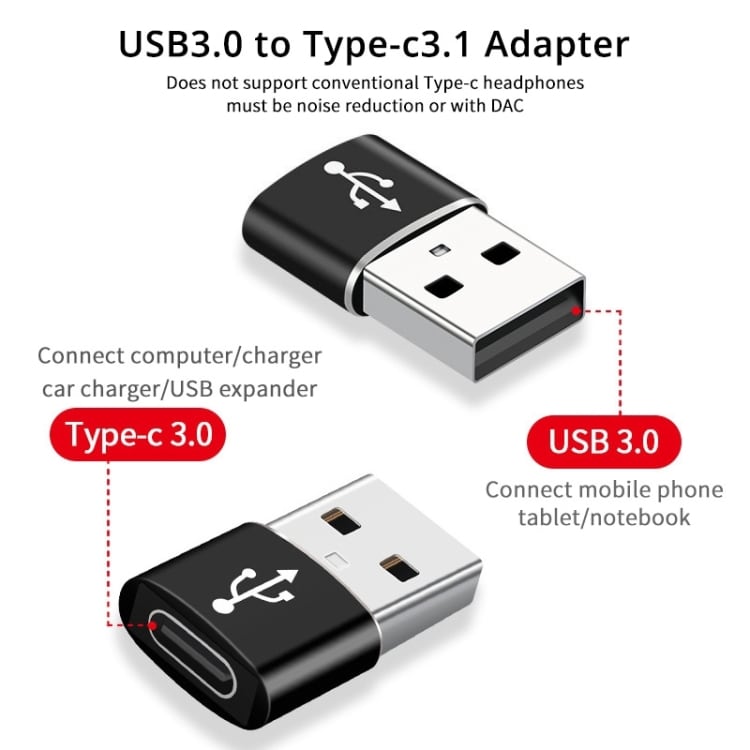 Adapter från USB 3.0 till USB-C