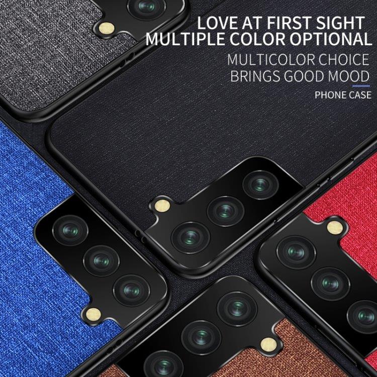 Skyddskal med textil på utsidan till Samsung Galaxy S21+  - Brun