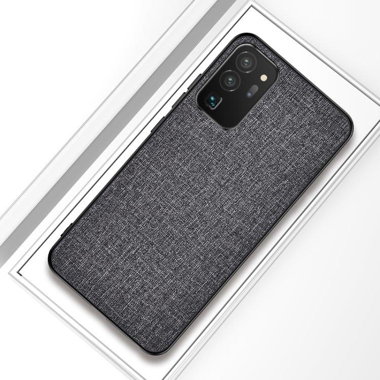 Skyddskal med textil på utsidan till Samsung Galaxy S21 Ultra 5G -Silver