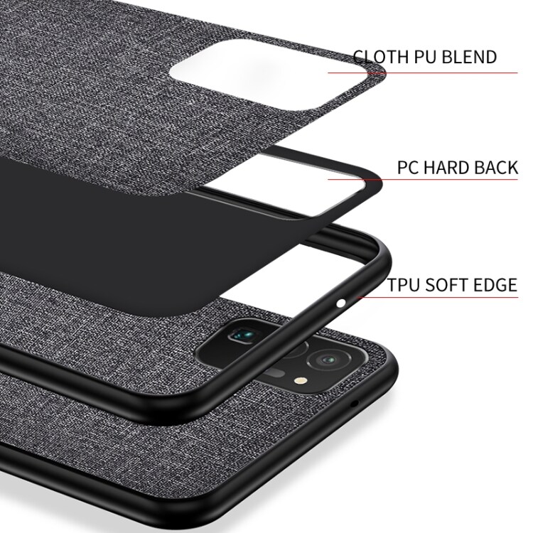 Skyddskal med textil på utsidan till Samsung Galaxy S21 Ultra 5G -Silver