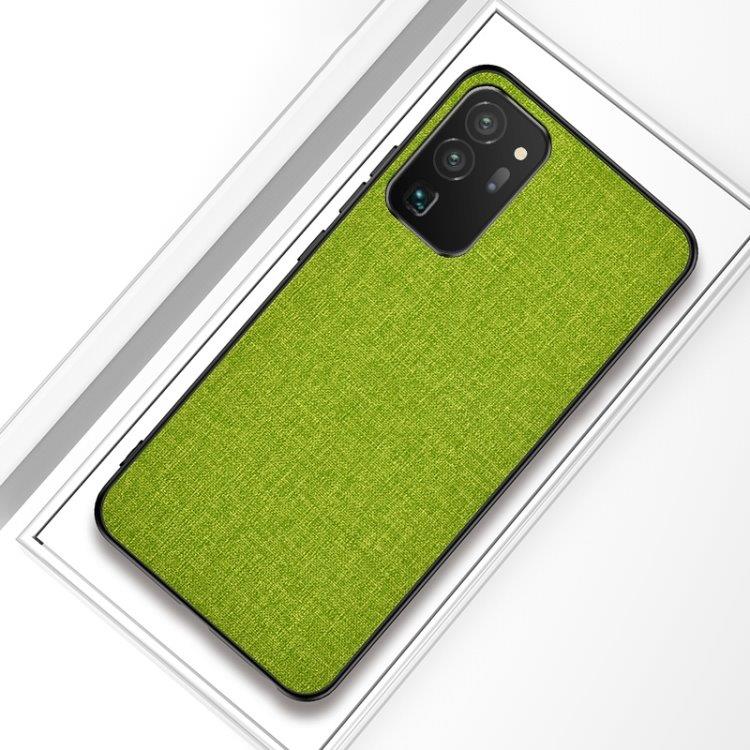 Skyddskal med textil på utsidan till Samsung Galaxy S21 Ultra 5G - Grön