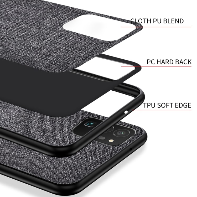 Skyddskal med textil på utsidan till Samsung Galaxy S21 Ultra 5G - Svart