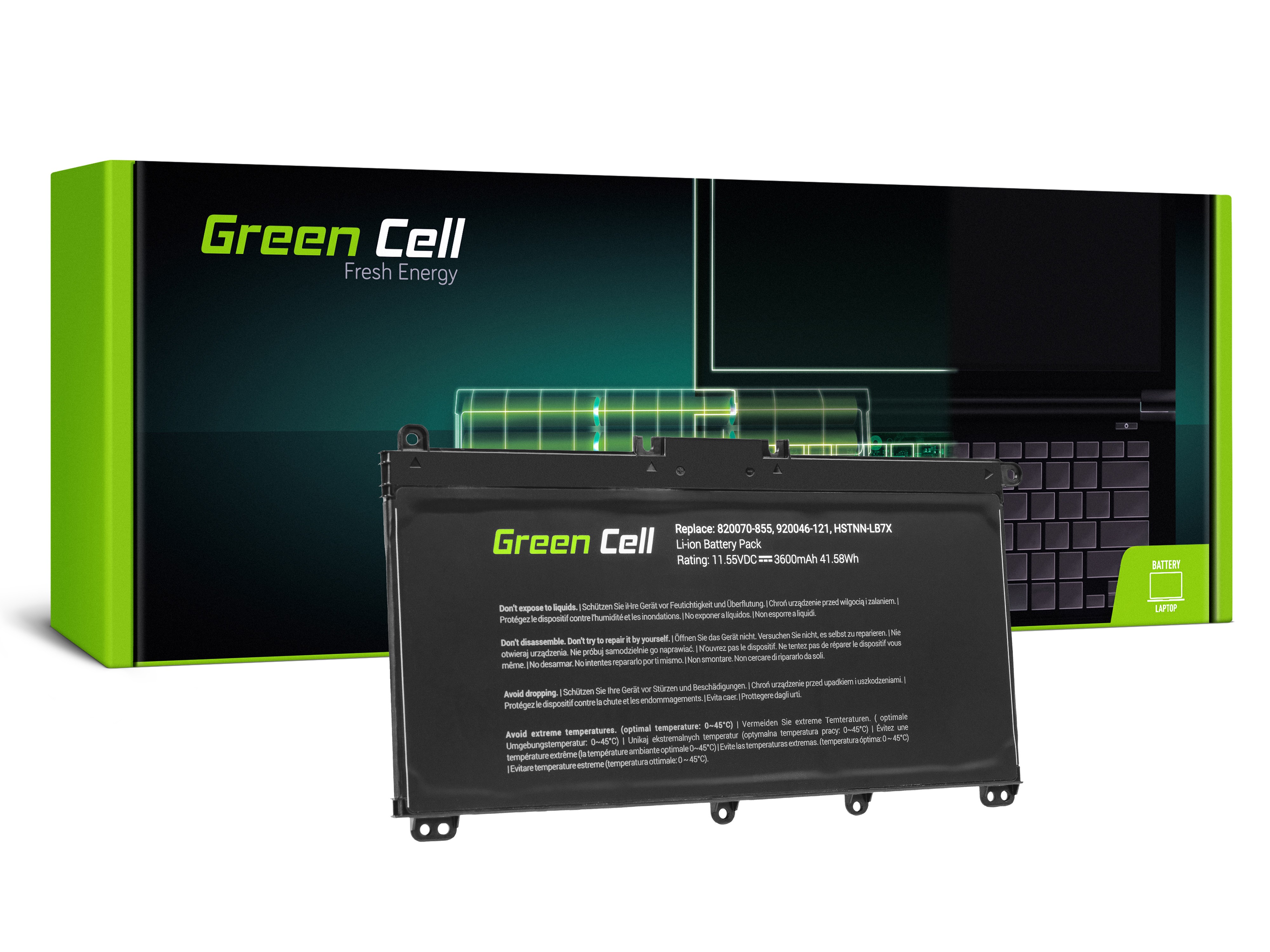 Green Cell laptop batteri till HP Pavilion 14 15 15T 15Z 17 17Z