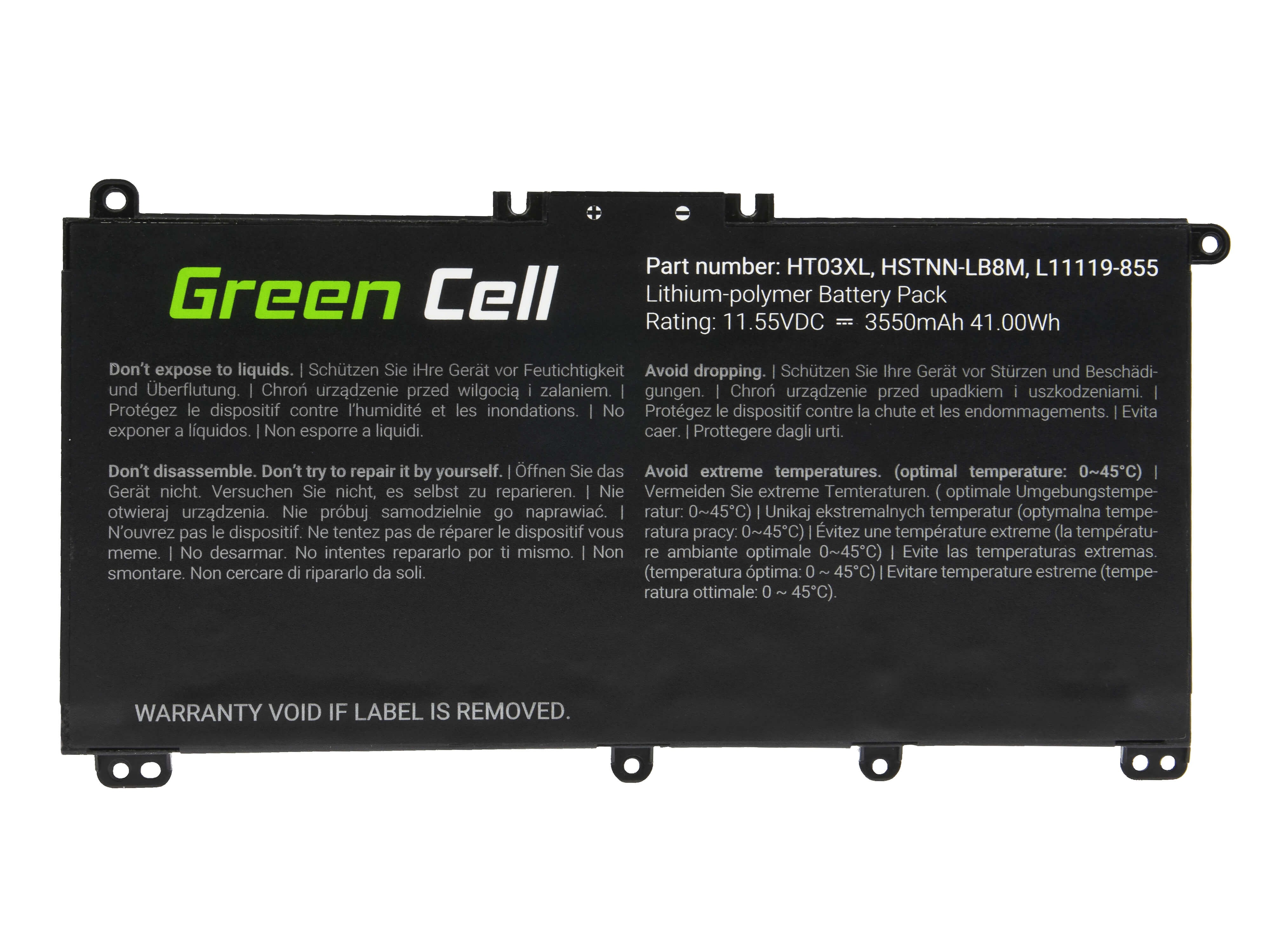 Laptop batteri Green Cell HT03XL till HP 240 G7 245 G7, HP 14 15 17