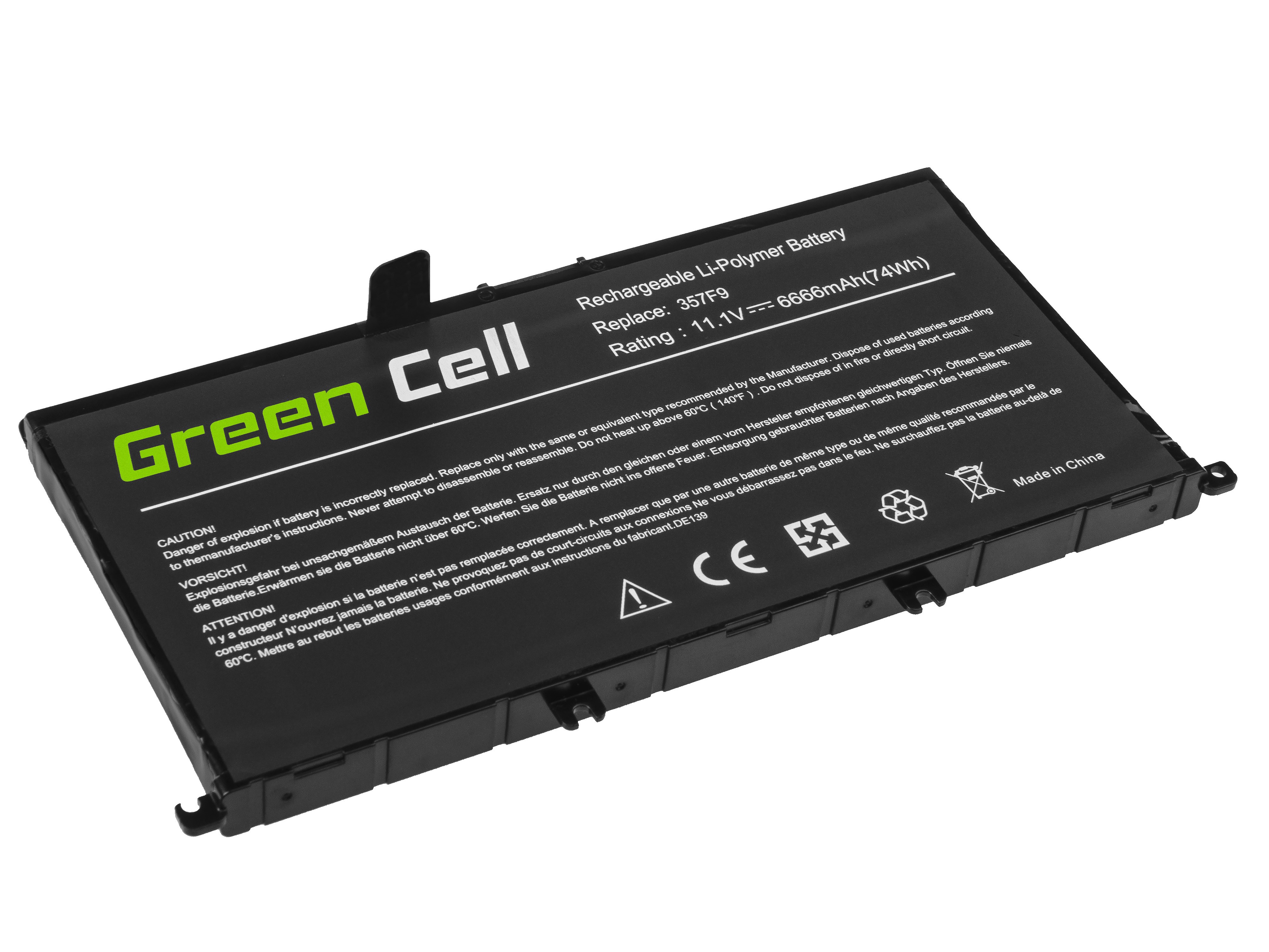 Green Cell batteri 357F9 till Dell Inspiron 15 5576 5577 7557 7559
