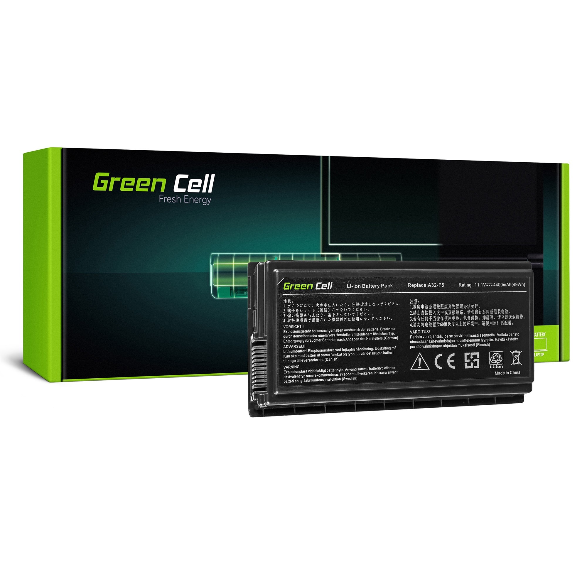 Green Cell laptop batteri till Asus F5N F5R F5V F5M F5RL X50 X50N X50RL