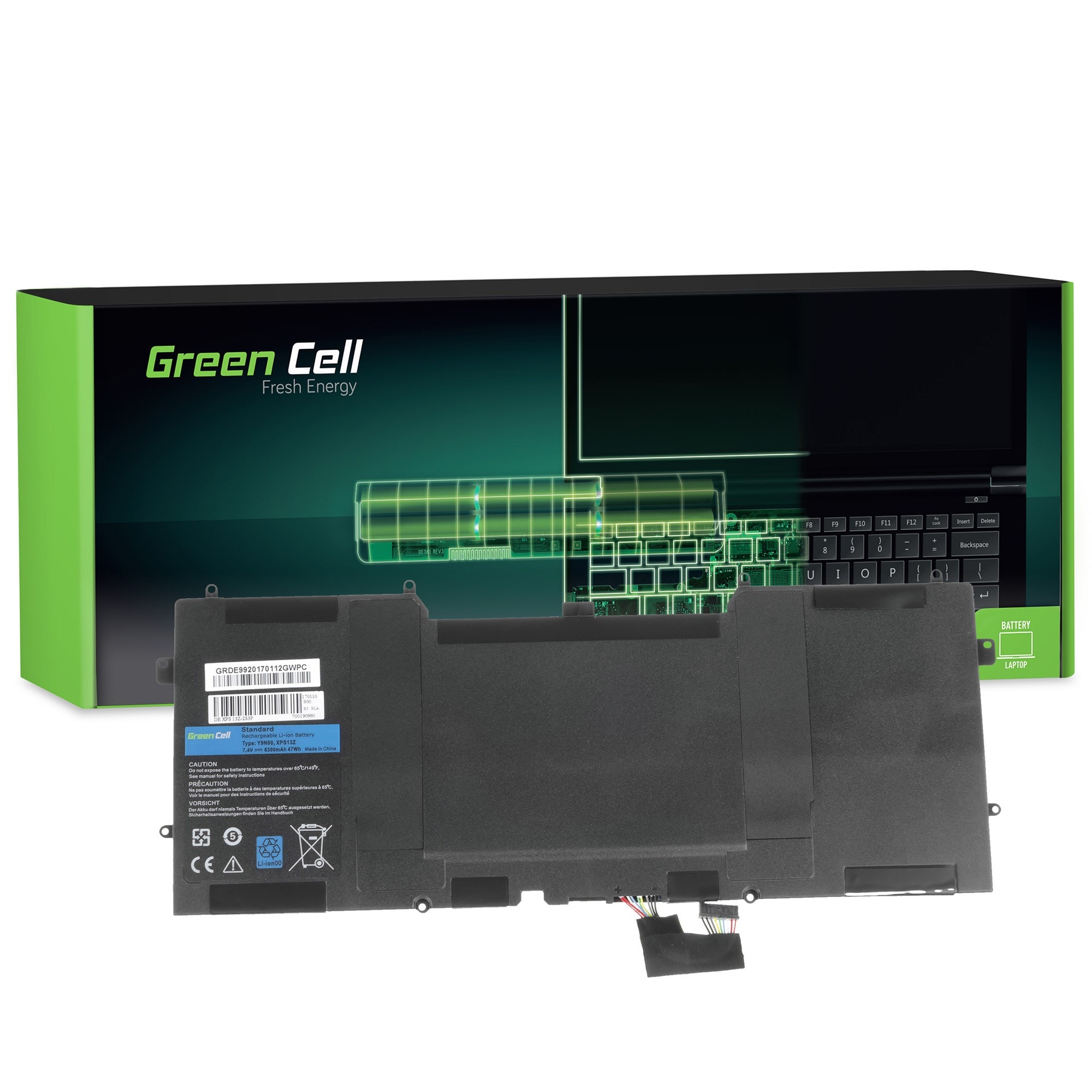 Green Cell laptop batteri till Dell XPS 13 9333 L321X L322X XPS 12 9Q23