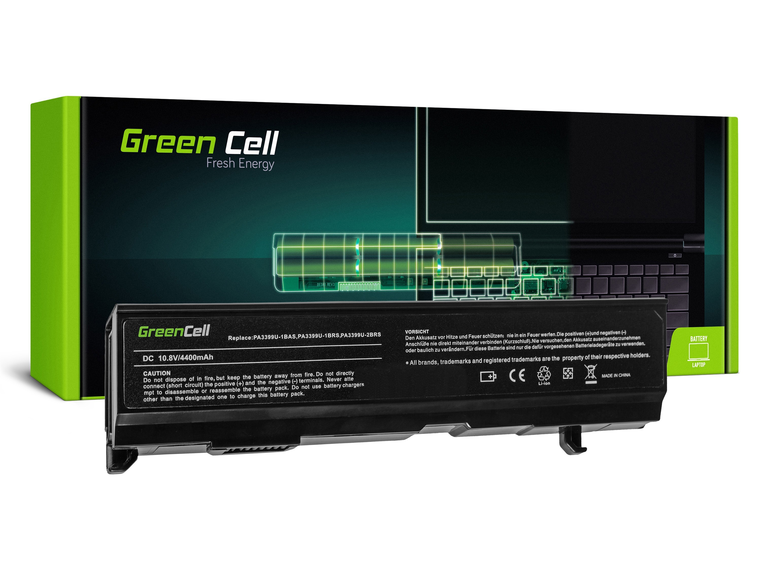 Green Cell laptop batteri till Toshiba Satellite A80 A100 A105 M40 M50