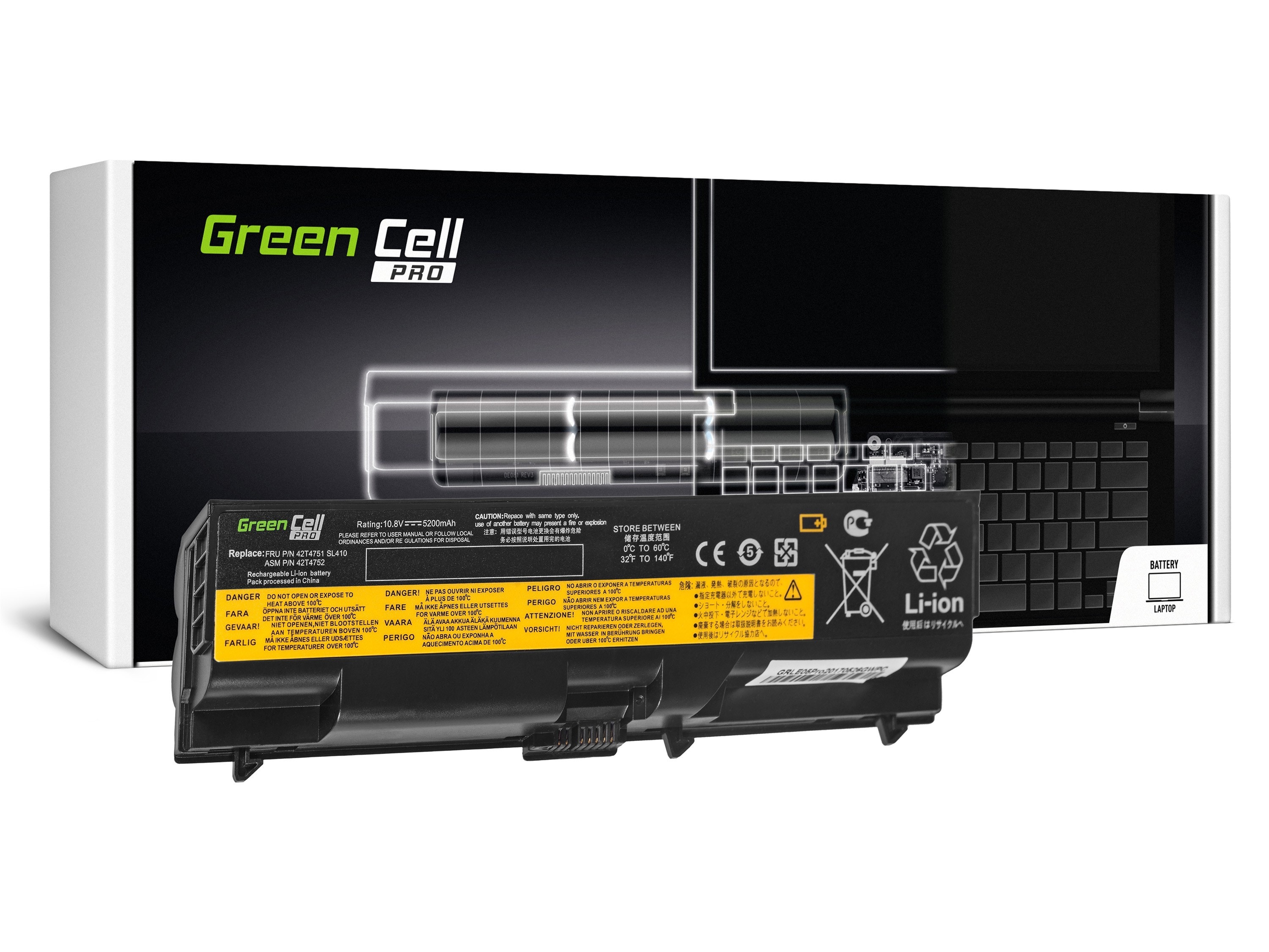 Green Cell PRO laptop batteri till IBM Lenovo ThinkPad T410 T420 T510